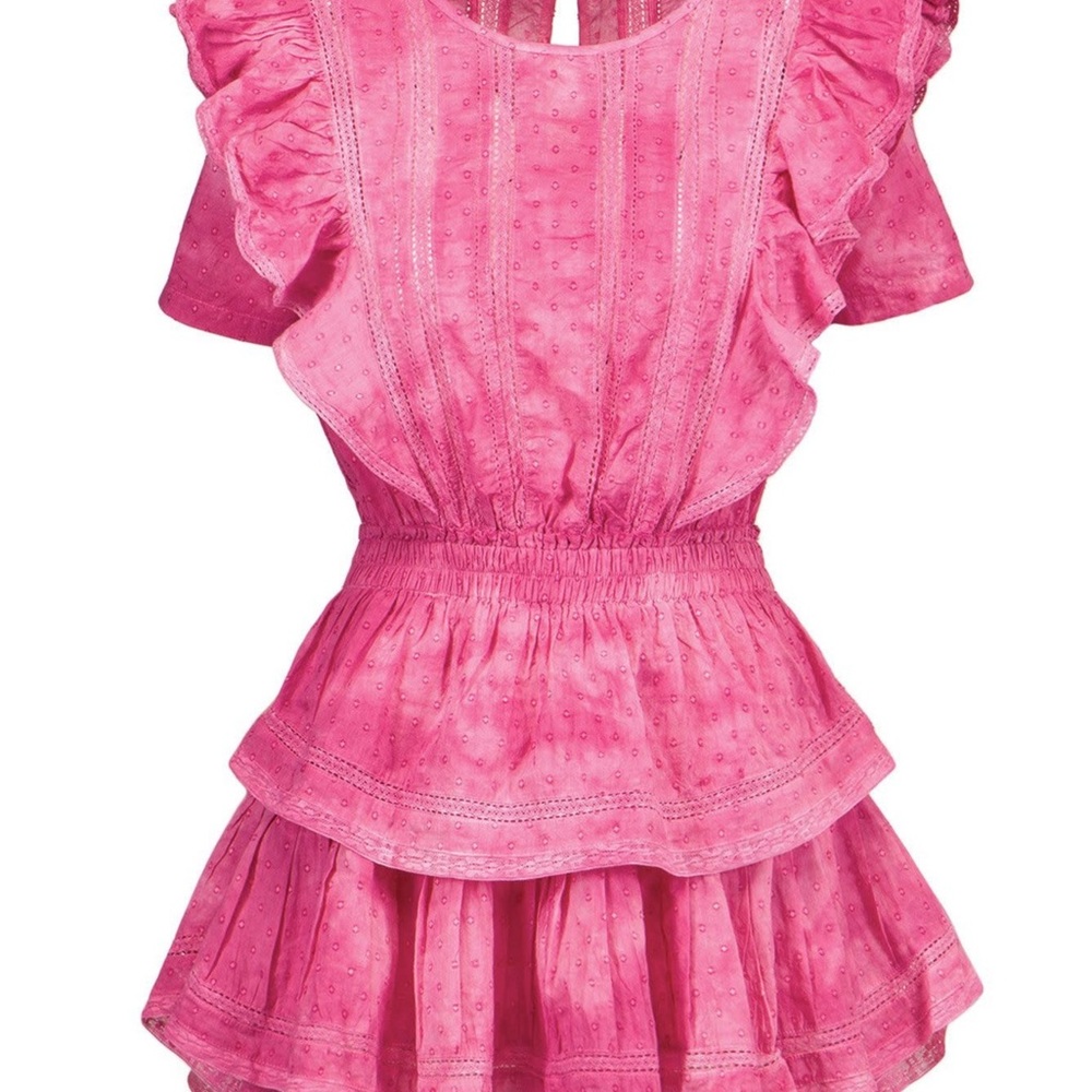 Loveshackfancy Natasha Dress in Hot Pink